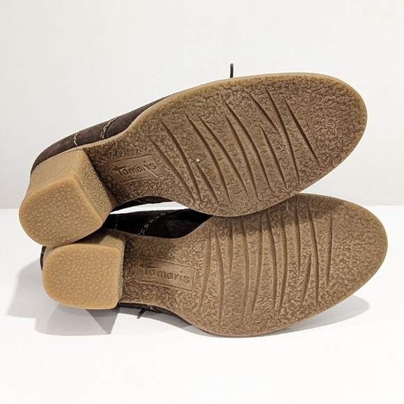 Tamaris olive green suede booties size 38 - Picture 8 of 12